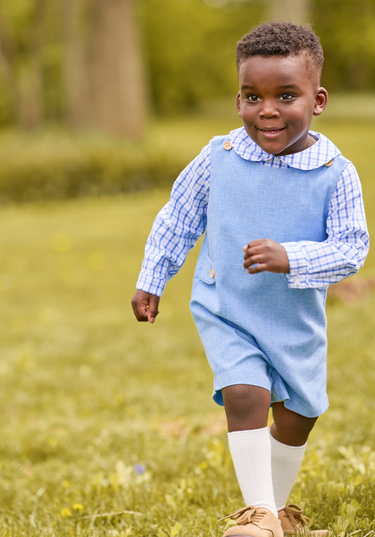 Vintage Button Tab John John - Alaskan Flannel