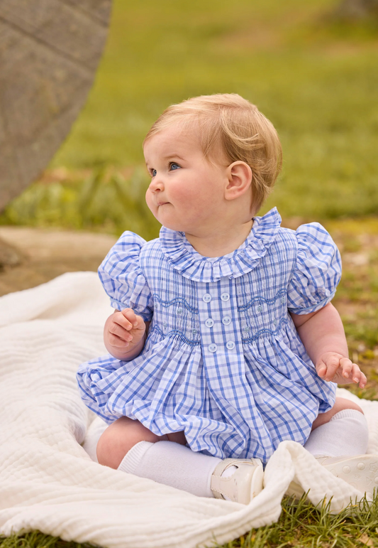 Smocked Bridget Bubble - Woodberry Plaid