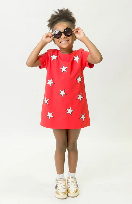 Red and Black Star Dress