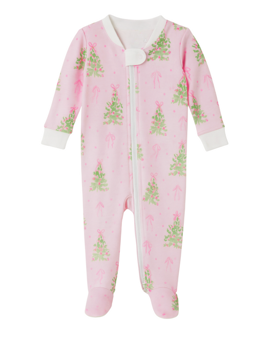 Pink Tinsel Footed Zipper