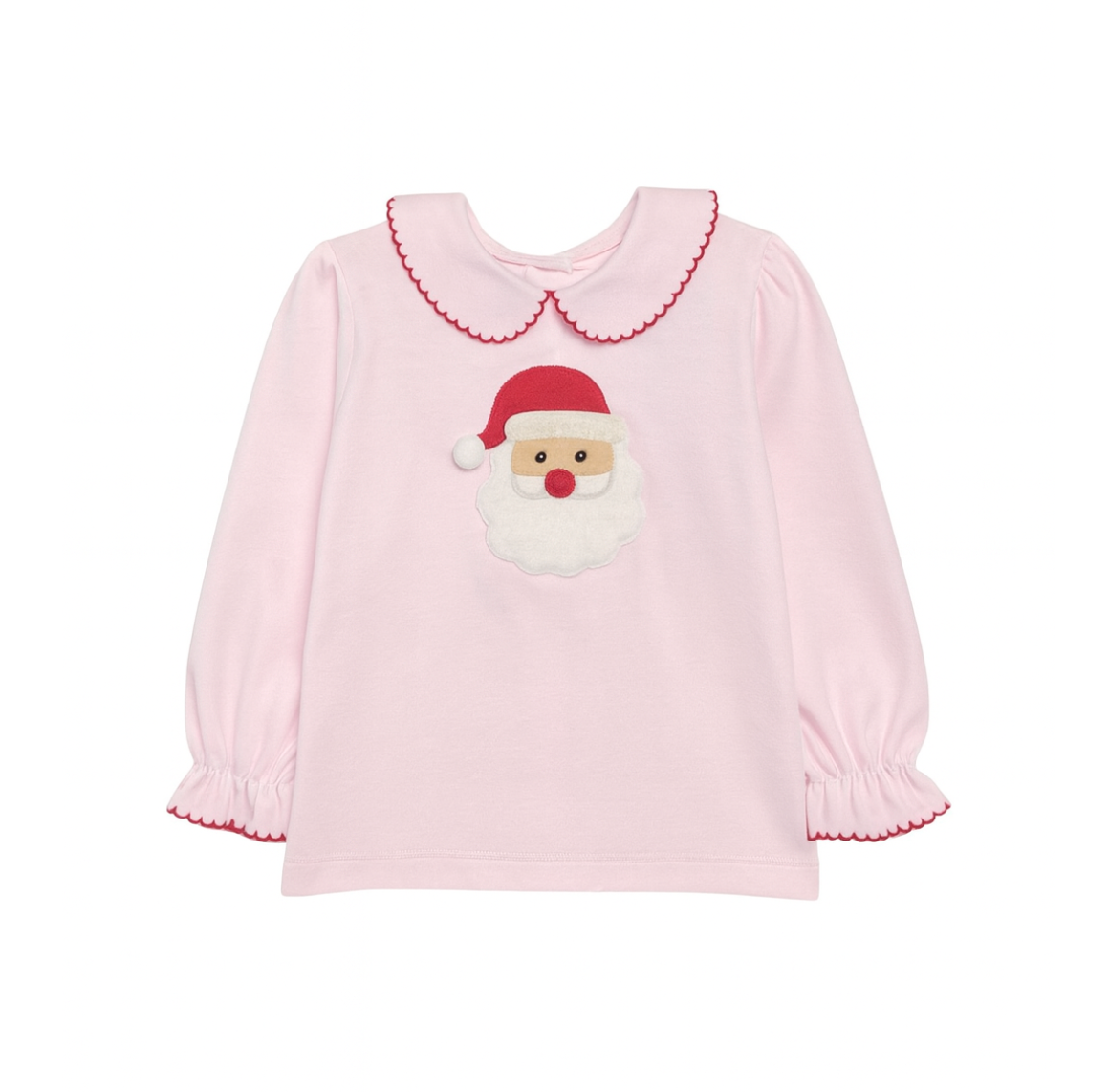 Long Sleeve Collared Back Zip Shirt, Santa