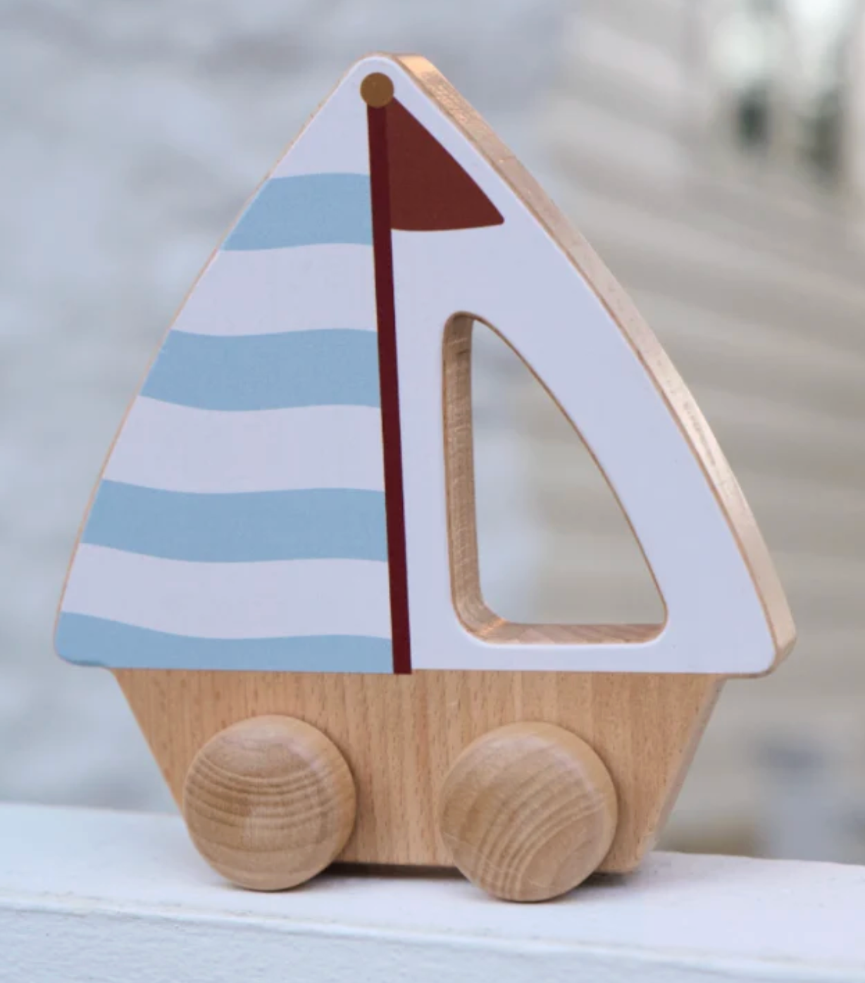 Wooden Push Toy Sail Boat