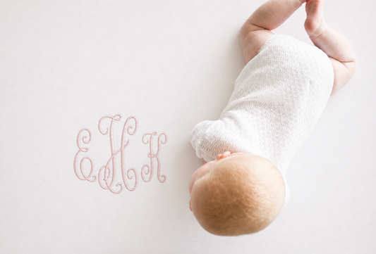 Monogrammable Jersey Crib Sheet