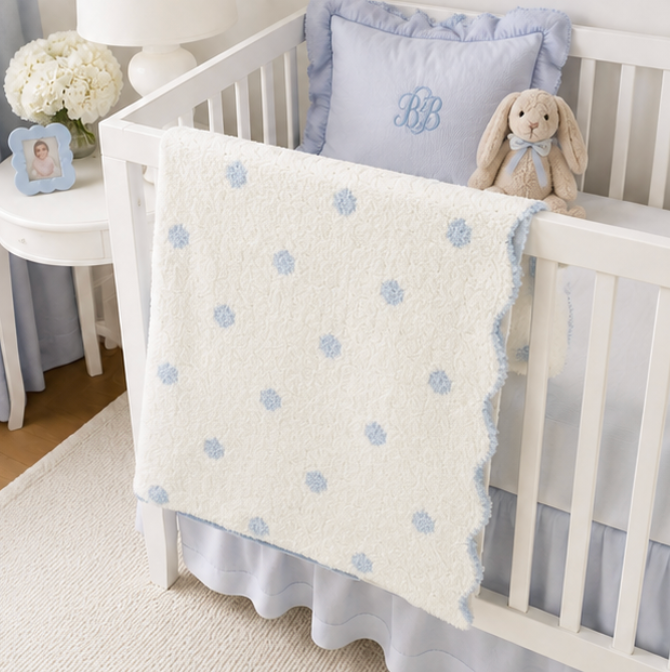 Chenille Polka Dot Blanket