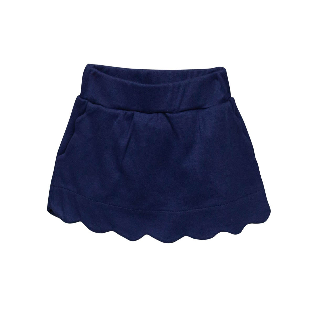 Navy Scallop Skort
