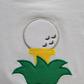 Boy's Short Sleeve Golf Ball Applique White T-Shirt