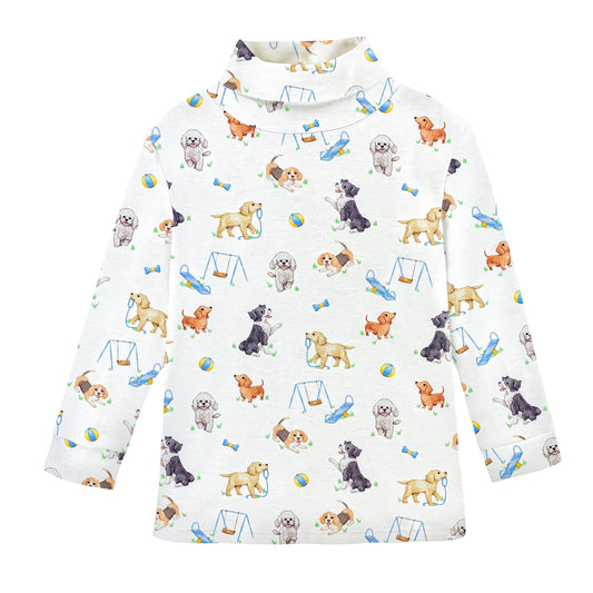 Printed Turtleneck, Doggie Park