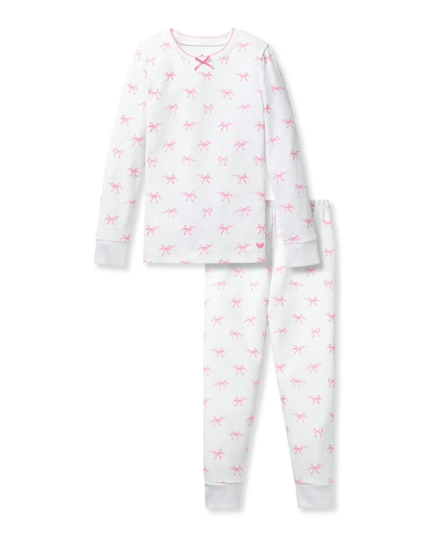 Pink Bows Snug Fit Pima Pajama Set