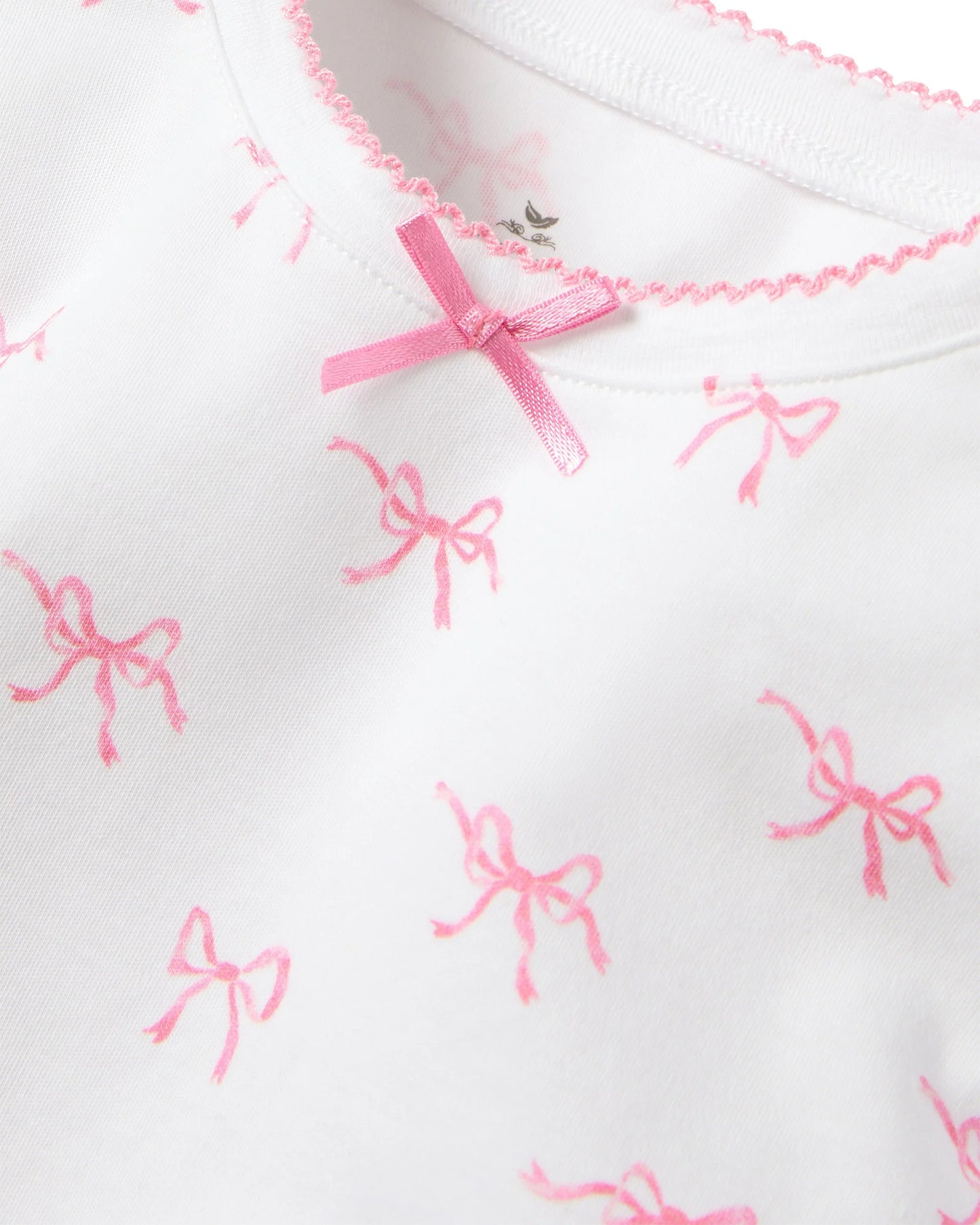 Pink Bows Snug Fit Pima Pajama Set