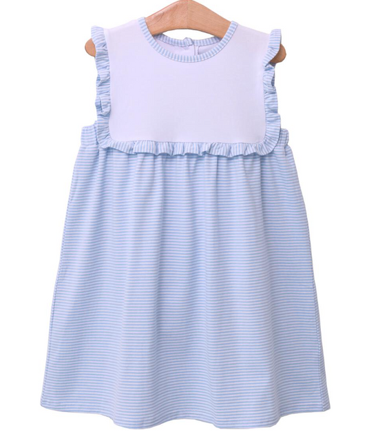 Alice Dress, Light Blue Stripe