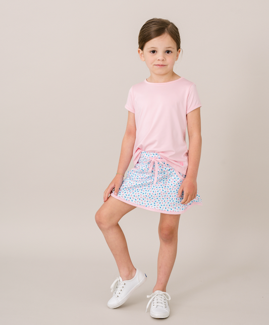 Tiffany Tennis Skort - Kindness Blooms Floral, Cotton Candy Pink