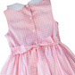 Pink Check Sleeveless Smocked Dress