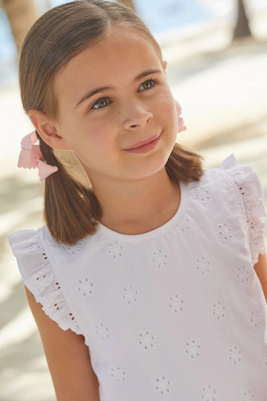 Wilder Tank, White Eyelet