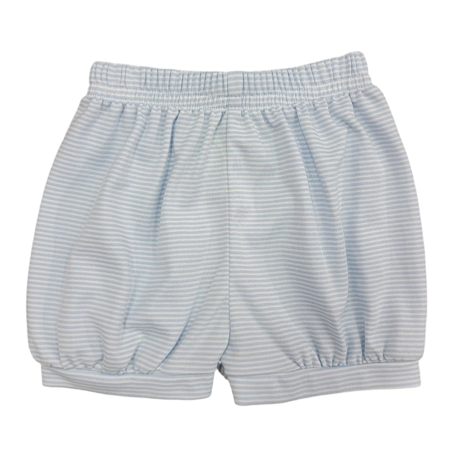 Adam Banded Shorts, Light Blue Bitty Stripe Knit