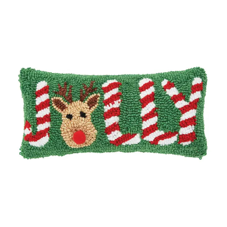 Hooked Pillow, Jolly Deer
