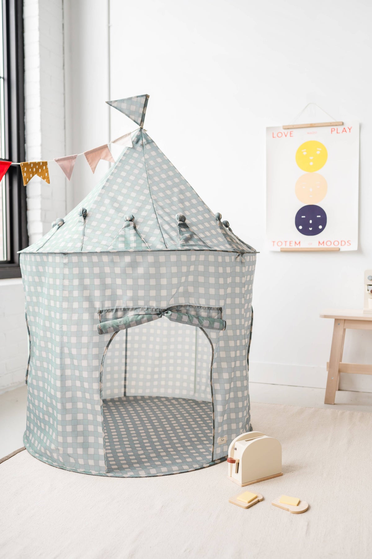 Kids Play Tent Castle with Recycled Fabric - Prints
