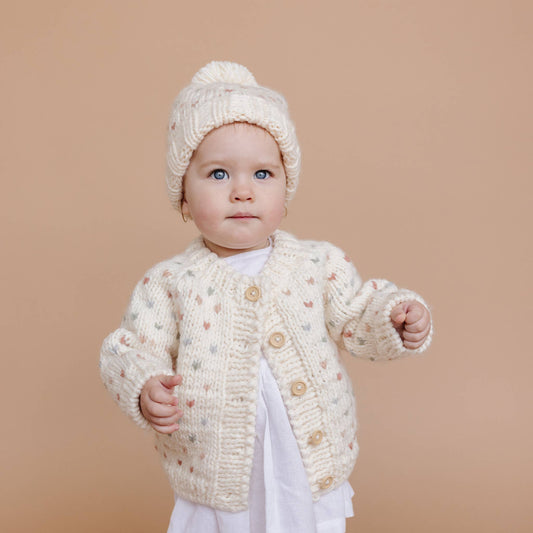 Sawyer Cardigan, Pastel Hearts