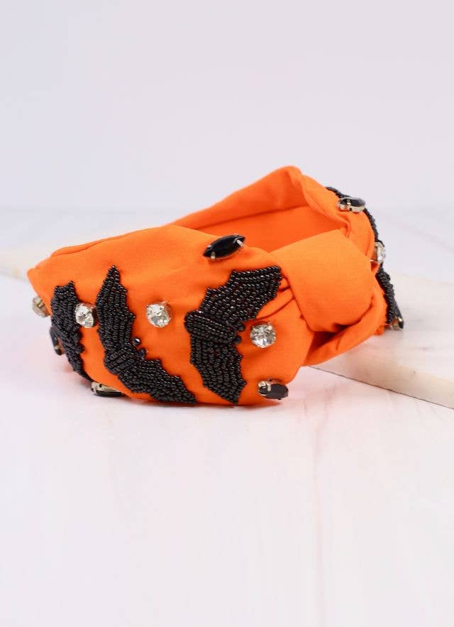 Going Batty Headband, Orange