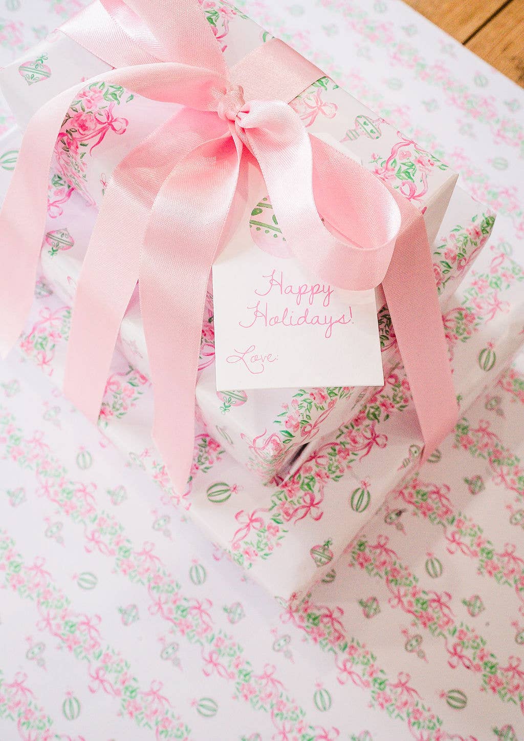 A Pink Christmas Wrapping Paper