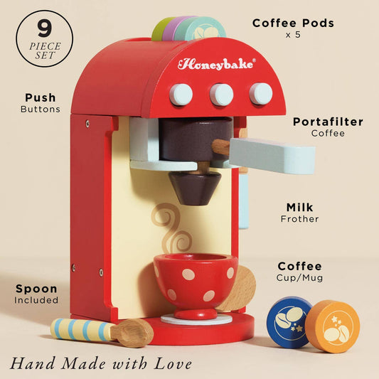 Wooden Coffee Machine & Cup