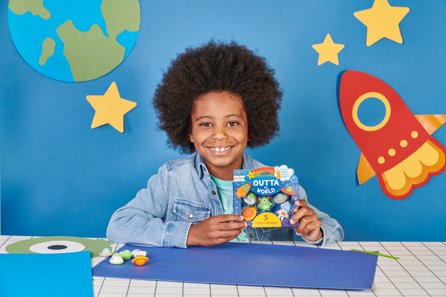 Outta This World-Scented Puzzle Eraser, Set of 5