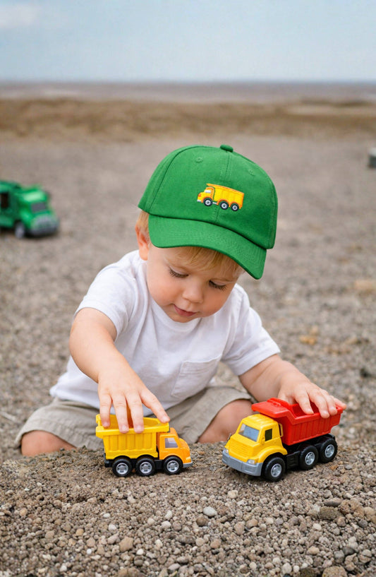 Kids Baseball Hat, Dump Truck