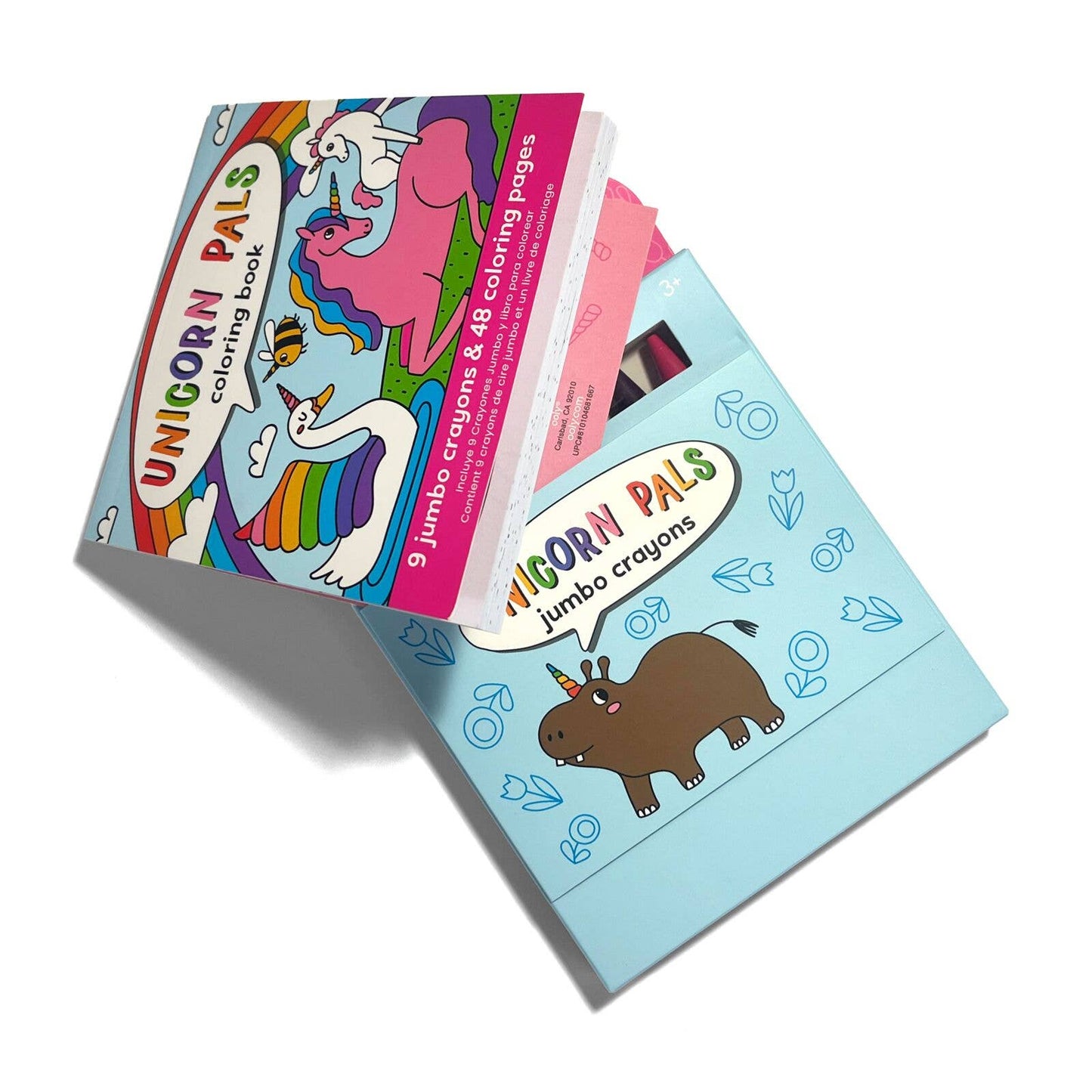 Carry Along Crayons & Coloring Book Kit, Unicorn Pals
