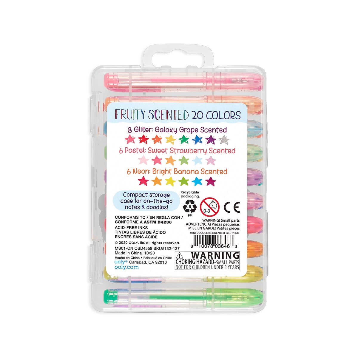 Mini Doodlers Fruity Scented Gel Pens, Set of 20