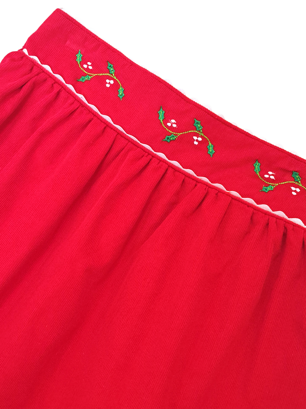 Corduroy Red Christmas Skirt