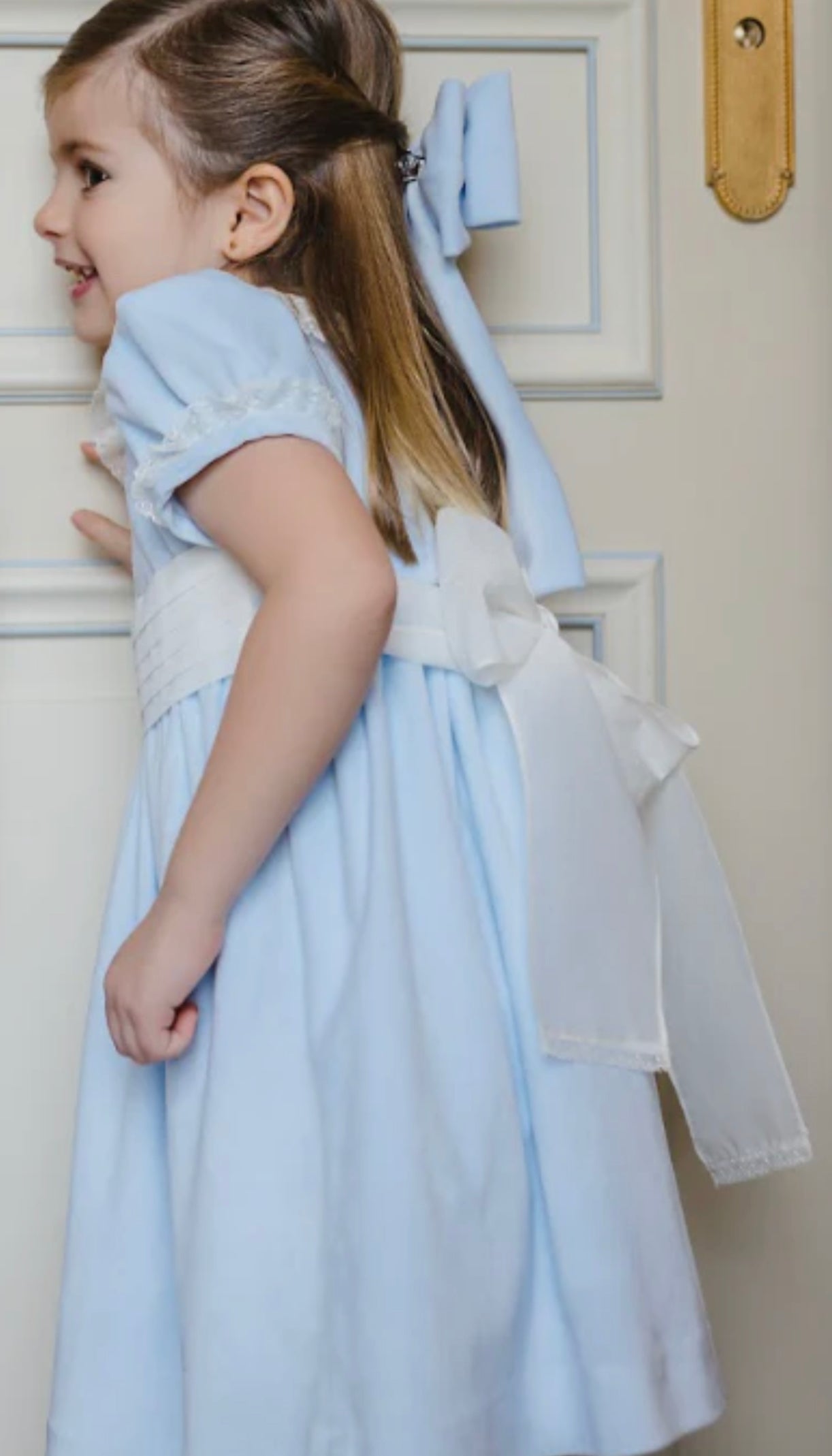 Charming Blue Velvet Dress