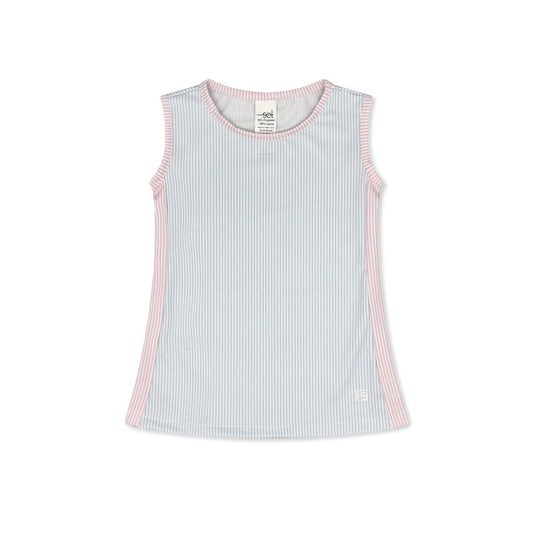 Maddy Tank - Cotton Candy Blue Ministripe, Cotton Candy Pink Ministripe