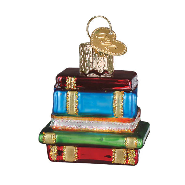 Ornament, Mini Stack Of Books