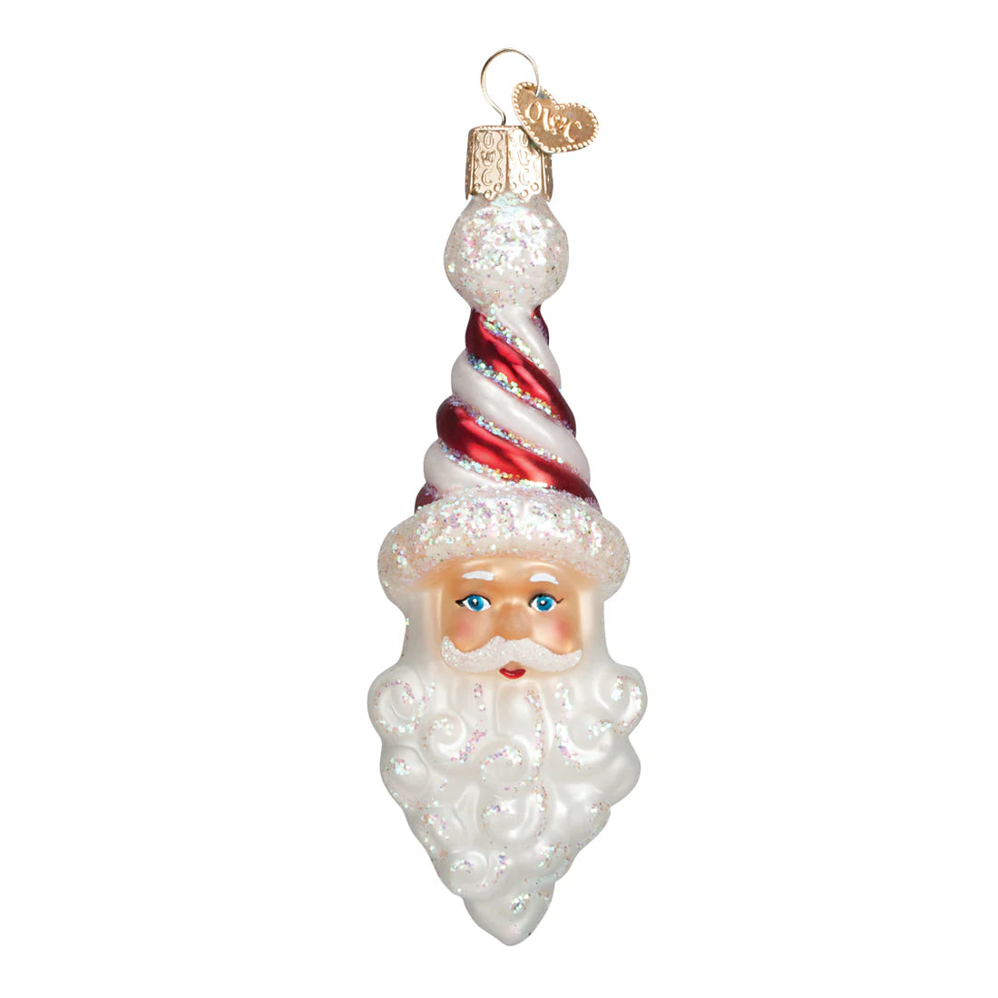 Ornament, Peppermint Twist Santa