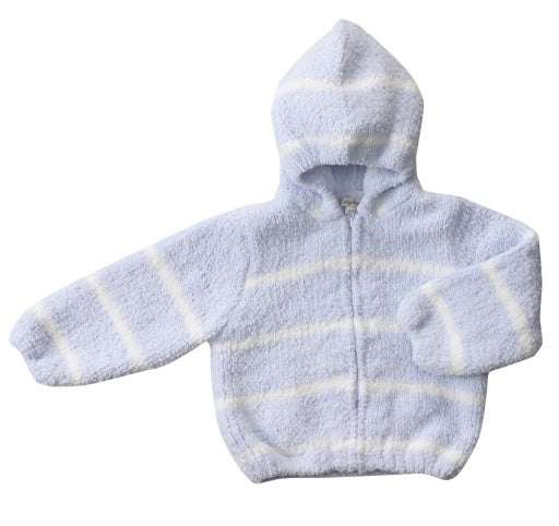 Striped Chenille Hoodie, Blue