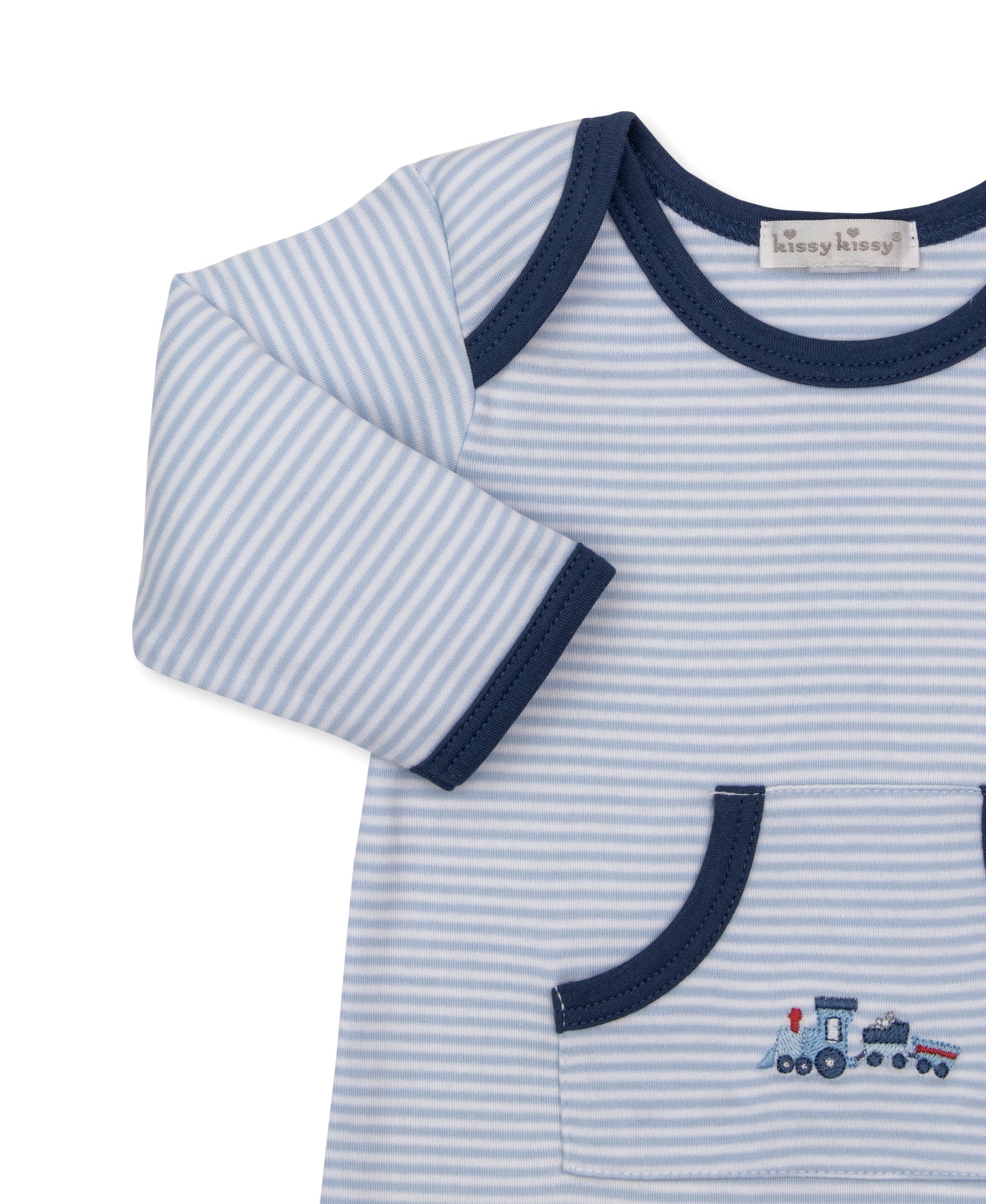 Long Sleeve Striped Playsuit, Toot Toot