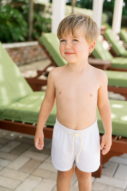 Barnes Swimsuit, Cornflower Check