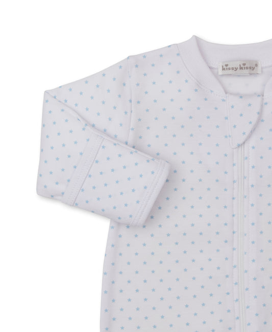 Printed Zippered Footie, Teddy Bear Love Stars