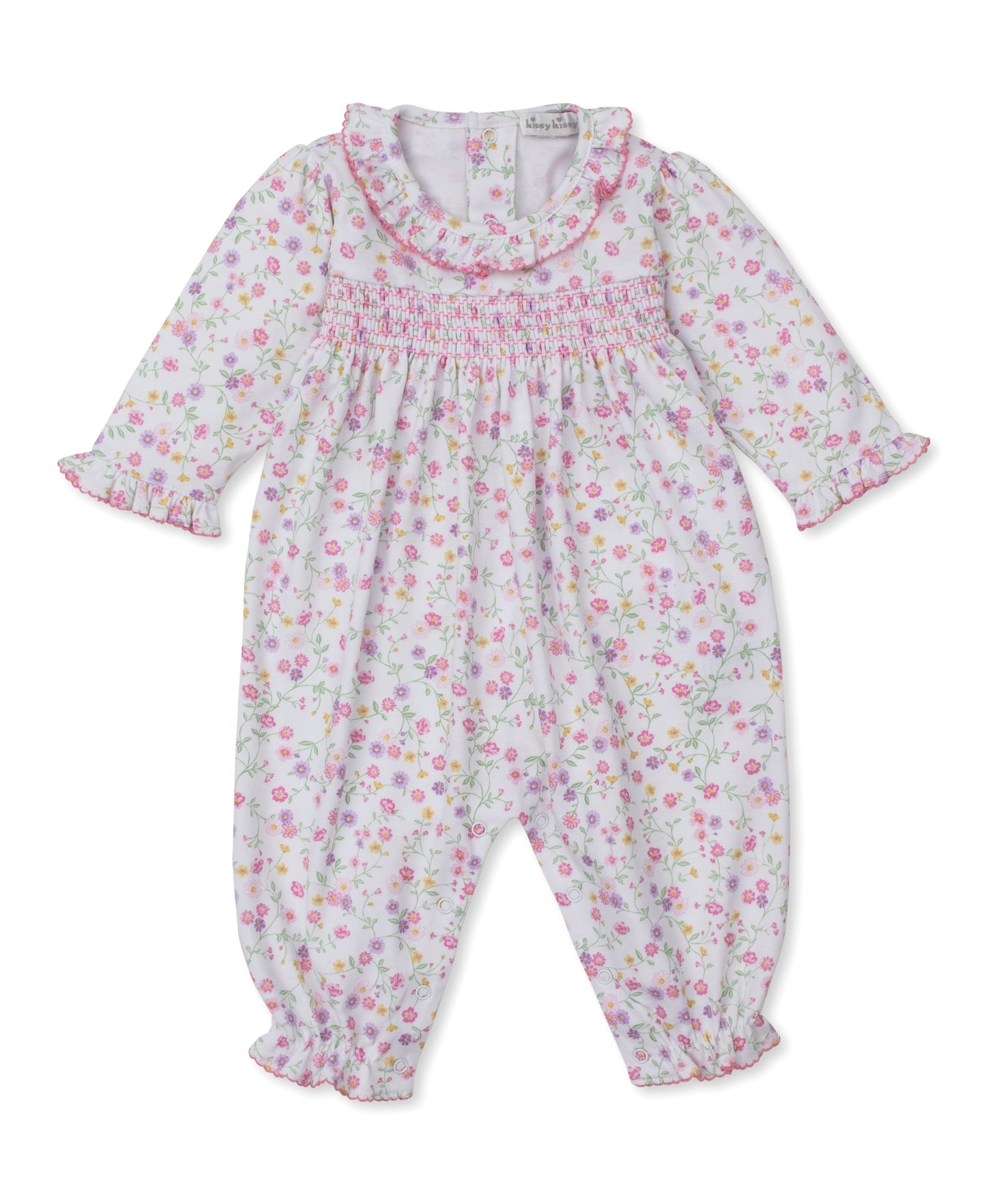 Smocked Playsuit, Autumn Gardens