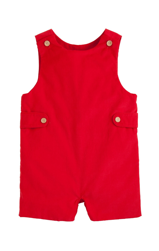 Button Tab John John - Red Corduroy