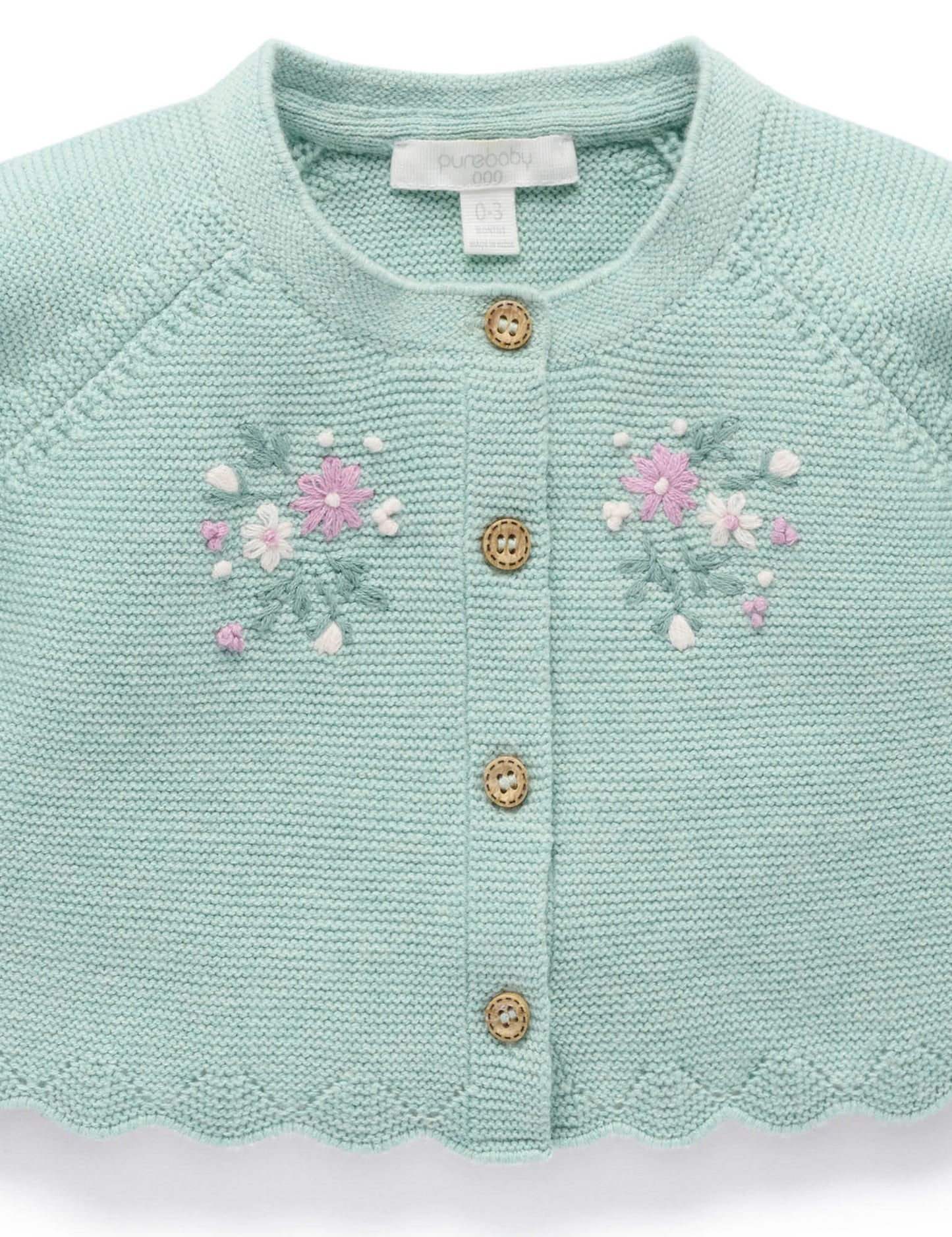 Heirloom Green Hand Embroidered Cardigan
