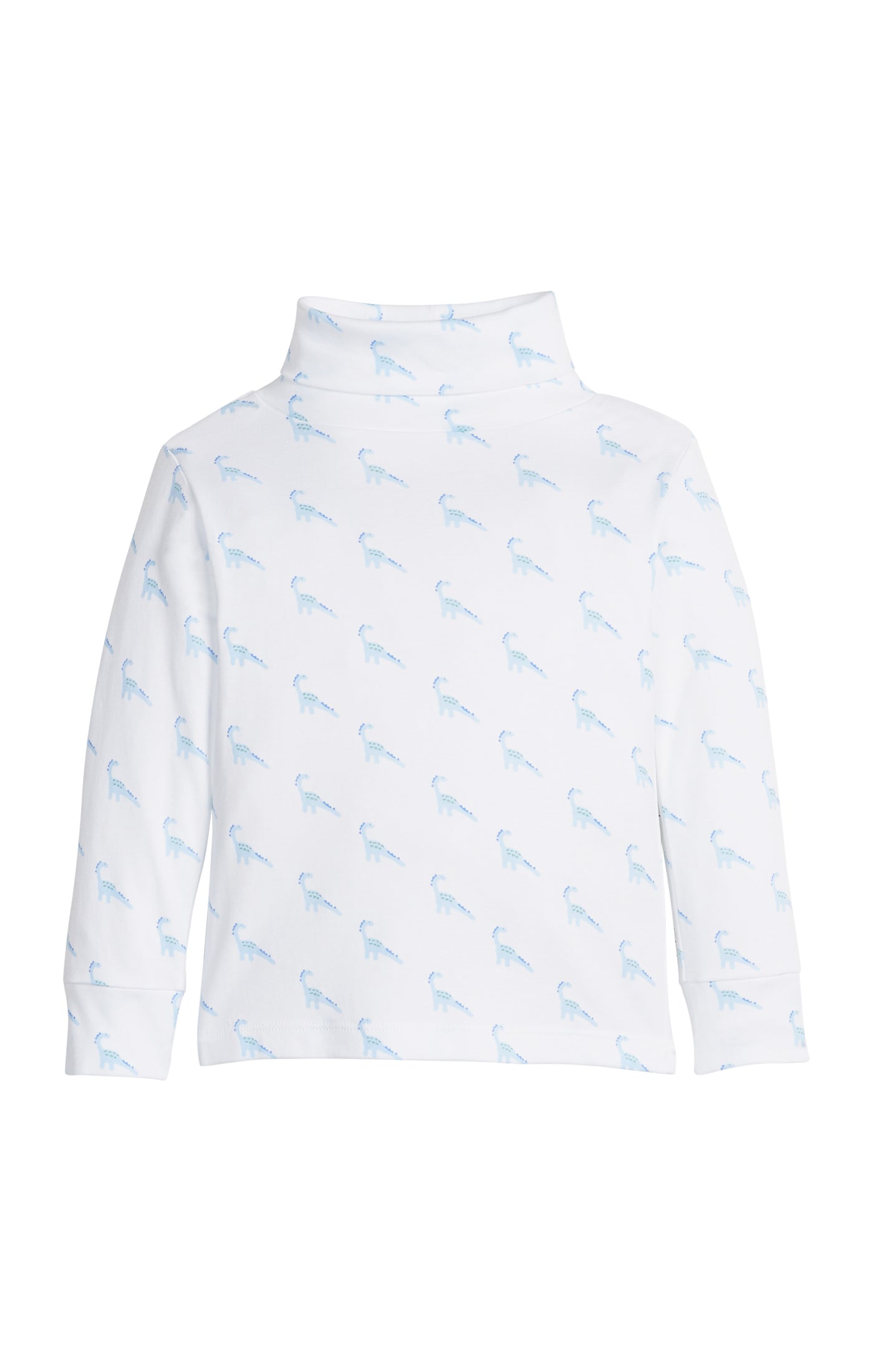 Printed Turtleneck - Blue Dinosaur