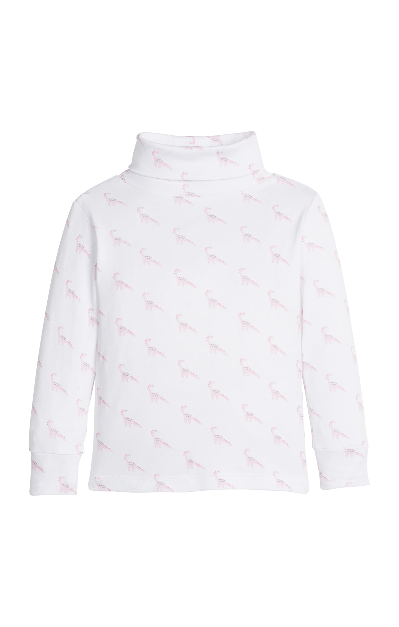 Printed Turtleneck - Pink Dinosaur