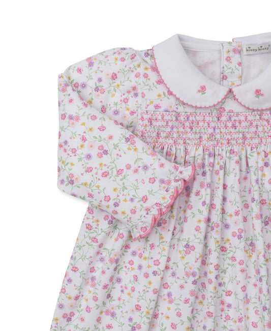 Smocked Dress, Autumn Gardens