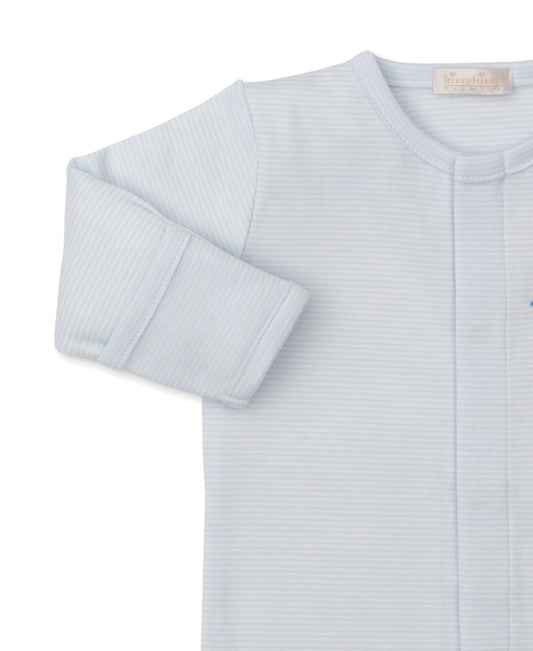 CLB Striped Premier Footie with Train Embroidery