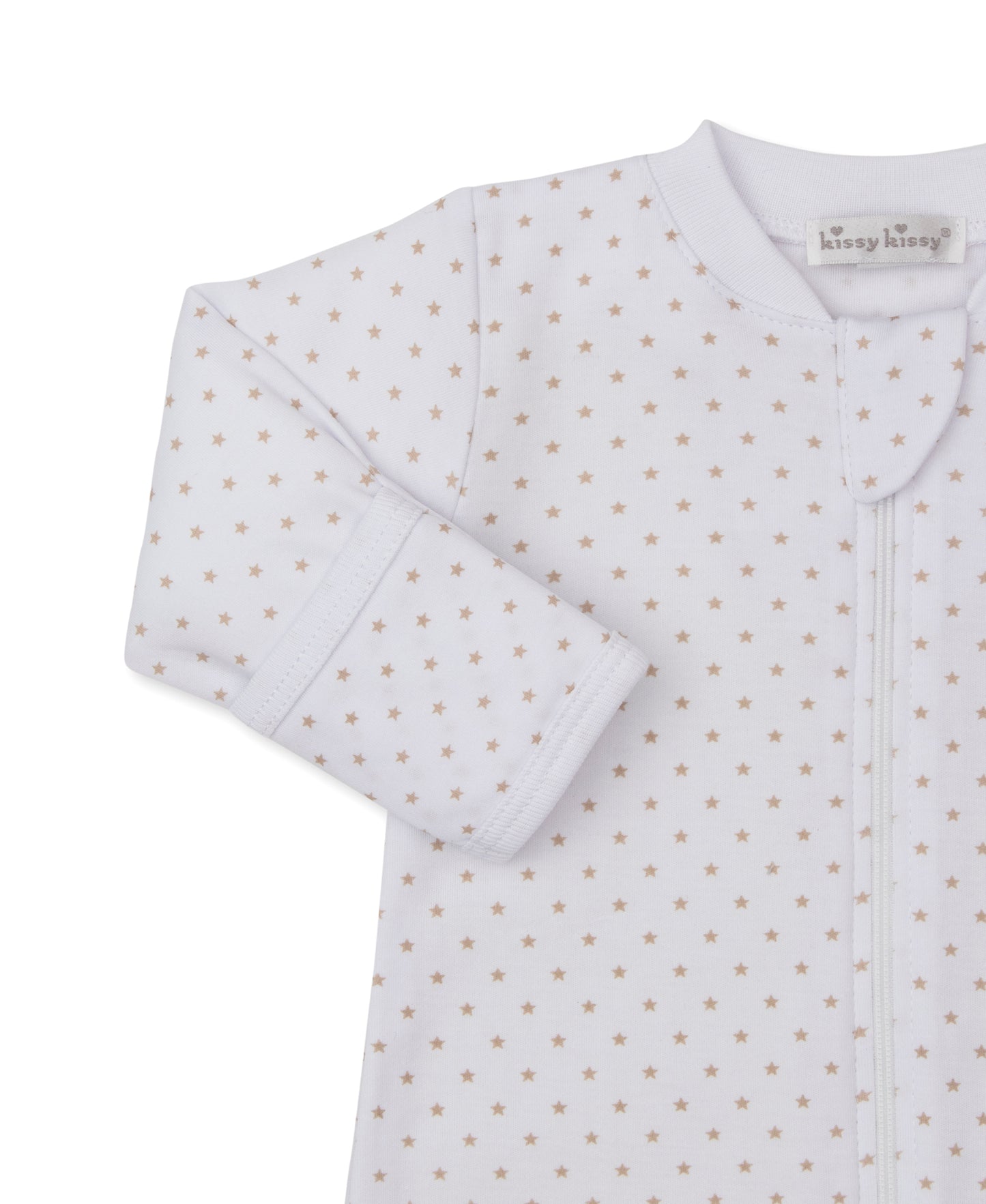 Printed Zippered Footie, Teddy Bear Love Stars