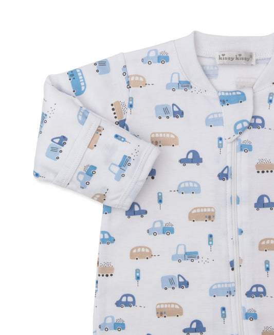 Printed Zippered Footie, Stop & Go Traffic
