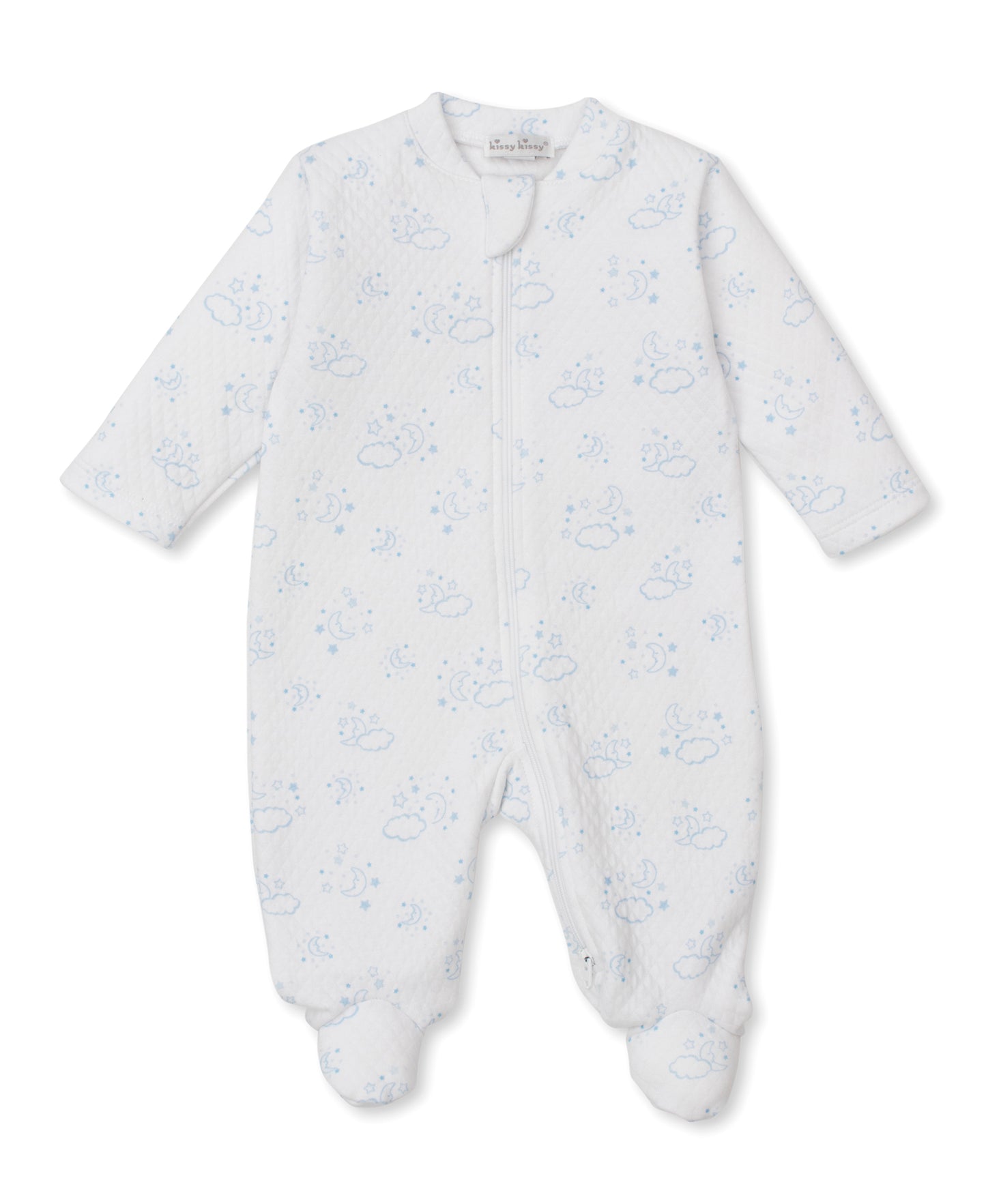 Printed Jacquard Printed Zippered Footie, Cheerful Good Night