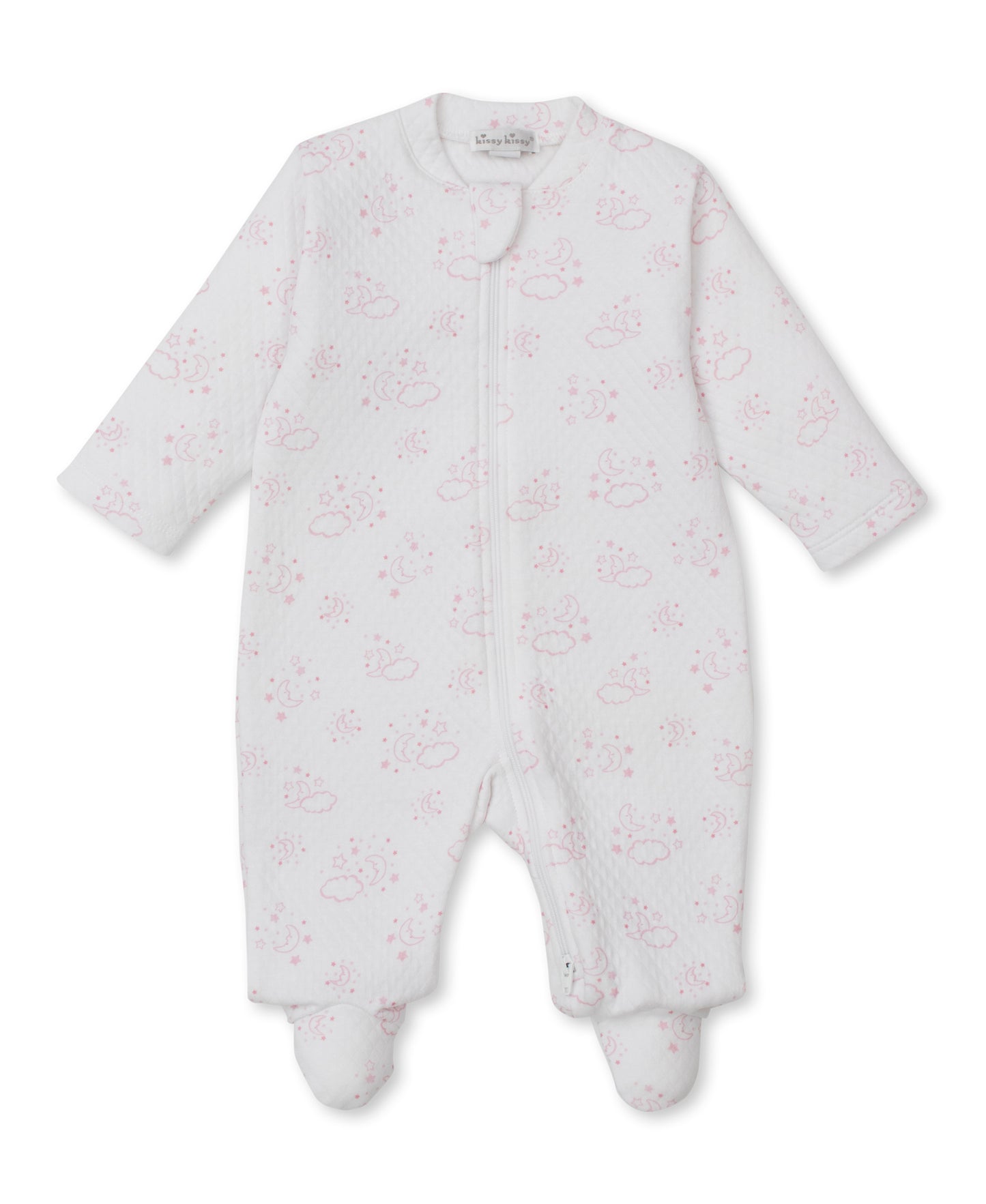 Printed Jacquard Printed Zippered Footie, Cheerful Good Night