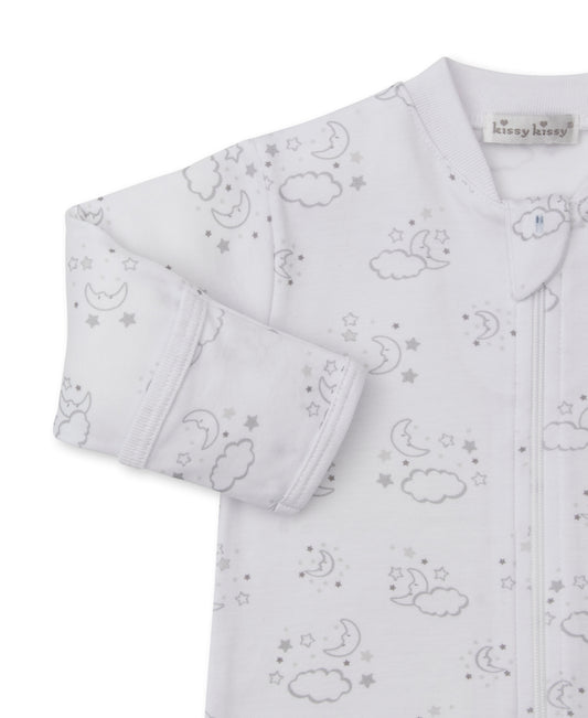 Printed Zippered Footie, Cheerful Good Night