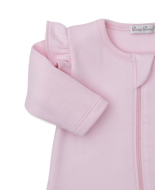 Jacquard Zippered Footie, Sweet Homecoming